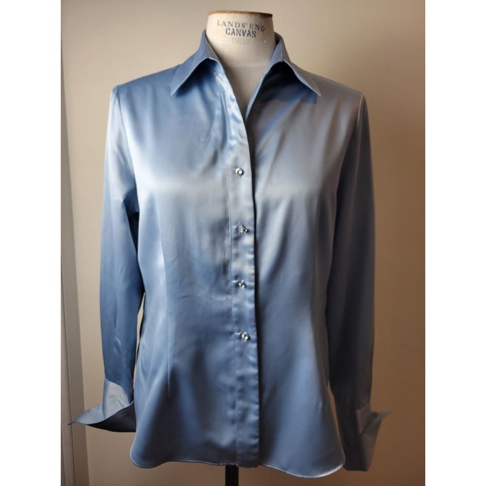 Nycard Collection Petite Light Blue Long Sleeve‎ Size 10 Blouse